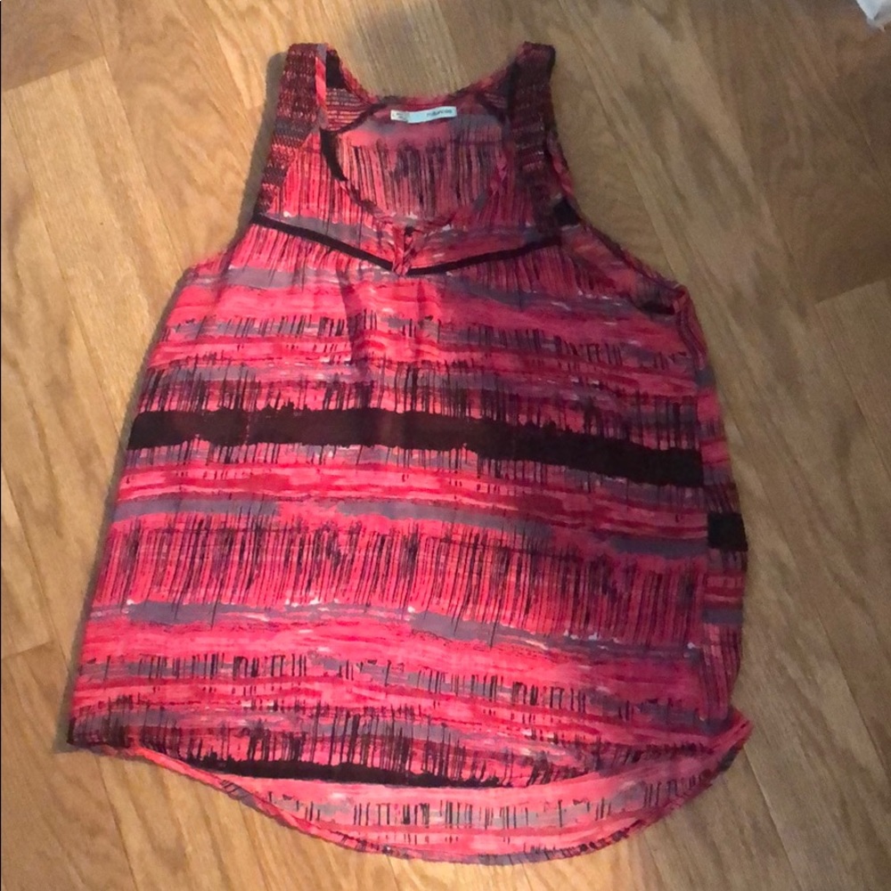 Pink patterned blouse